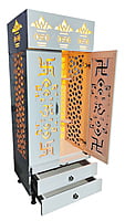 3D Corian Om Mandir With Door Jali SB3003 3D Corian Om Mandir With Door Jali SB3003