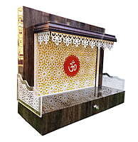 Acrylic Om Mandir With WPC Base SB4001