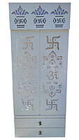 3D Corian Om Mandir With Door Jali SB3003 3D Corian Om Mandir With Door Jali SB3003