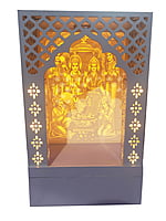 3D Corian Ram Darbaar Puja Mandir With WPC Pillar SB3004