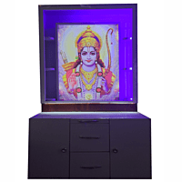 Rama Ji Mandir with Acrylic Print and Storage Space | Sehrawat Brothers