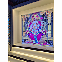 Ganpati Ji Mandir with Printed Acrylic and Storage Space | Sehrawat Brothers Ganpati Ji Mandir with Printed Acrylic and Storage Space | Sehrawat Brothers