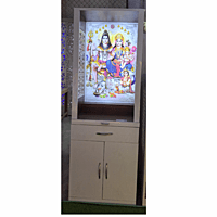 Shiv Parivar Mandir with Printed Acrylic and Storage Space - Sehrawat Brothers