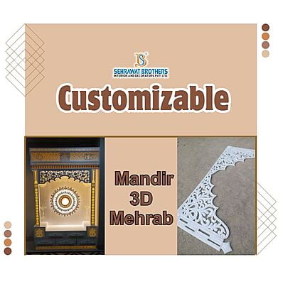 Customizable Mandir 3D Mehrab