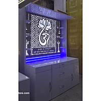 Lotus Om Mandir with Storage Space | Prime Wood Lotus Om Mandir with Storage Space | Prime Wood