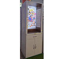 Shiv Parivar Mandir with Printed Acrylic and Storage Space - Sehrawat Brothers