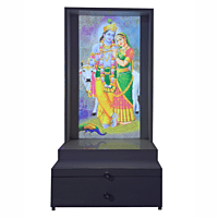 Sehrawat Brothers' Radha Krishna Puja Mandir with Storage Space