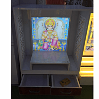 Hanuman Ji Mandir Printed on Acrylic with Storage Space | Sehrawat Brothers Hanuman Ji Mandir Printed on Acrylic with Storage Space | Sehrawat Brothers