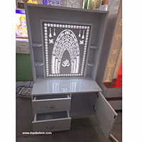 Om Mandir with Storage Space | Prime Wood