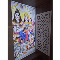 Shiv Parivar Mandir with Printed Acrylic and Storage Space - Sehrawat Brothers
