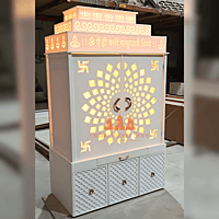 Premium 3D Corian Mandir with Sliding Doors – Spacious & Stylish Premium 3D Corian Mandir with Sliding Doors – Spacious & Stylish