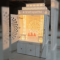 Premium 3D Corian Mandir with Sliding Doors – Spacious & Stylish Premium 3D Corian Mandir with Sliding Doors – Spacious & Stylish