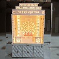 Premium 3D Corian Mandir with Sliding Doors – Spacious & Stylish Premium 3D Corian Mandir with Sliding Doors – Spacious & Stylish