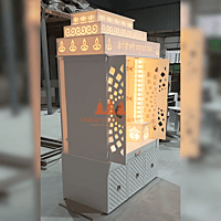 Premium 3D Corian Mandir with Sliding Doors – Spacious & Stylish Premium 3D Corian Mandir with Sliding Doors – Spacious & Stylish