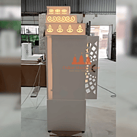 Premium 3D Corian Mandir with Sliding Doors – Spacious & Stylish Premium 3D Corian Mandir with Sliding Doors – Spacious & Stylish