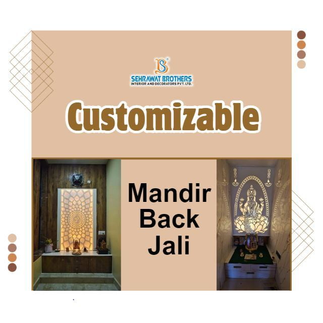 Customizable Mandir Back Jali