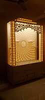 3D Corian Om Mandir With Pillar And WPC Base | Full Corian Mandir 3D Corian Om Mandir With Pillar And WPC Base | Full Corian Mandir