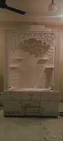 3D Corian Om Mandir With Pillar And WPC Base | Full Corian Mandir 3D Corian Om Mandir With Pillar And WPC Base | Full Corian Mandir