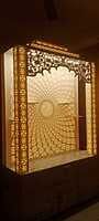 3D Corian Om Mandir With Pillar And WPC Base | Full Corian Mandir 3D Corian Om Mandir With Pillar And WPC Base | Full Corian Mandir