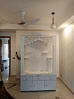 3D Corian Om Mandir With Pillar And WPC Base | Full Corian Mandir 3D Corian Om Mandir With Pillar And WPC Base | Full Corian Mandir