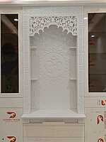 3D Corian Om Puja Mandir With Corian Pillar