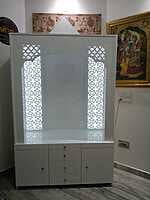 Om Mandir With WPC Jali & Drawers Om Mandir With WPC Jali & Drawers