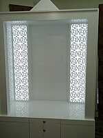 Om Mandir With WPC Jali & Drawers Om Mandir With WPC Jali & Drawers