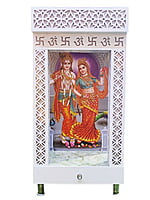 Radha Krishna Puja Mandir with Storage Space - Sehrawat Brothers