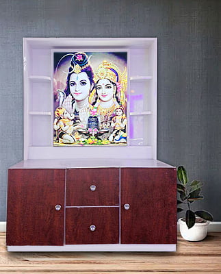 Buy Shiv Parivar Mandir with Printed Acrylic and Storage Space | Sehrawat Brothers