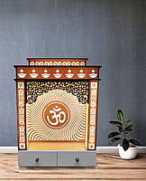 3D Corian Om Mandir With Pillar