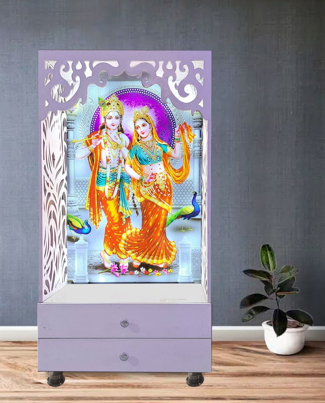 Radha Krishna Mandir with Storage Space - Sehrawat Brothers