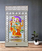 Radha Krishna Puja Mandir with Storage Space - Sehrawat Brothers