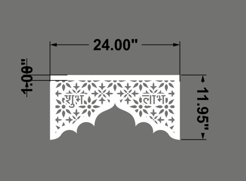 2D Mehrab Mandir Jali BMBJ002 2D Mehrab Mandir Jali BMBJ002