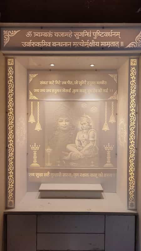 Divine Protector Full Corian Mandir with Backlight